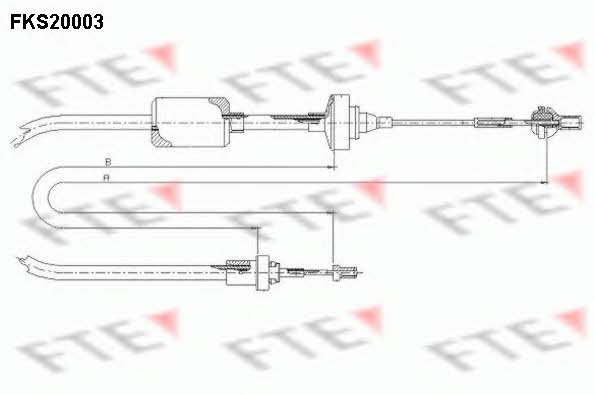 FTE FKS20003 Clutch cable FKS20003: Buy near me in Poland at 2407.PL - Good price!