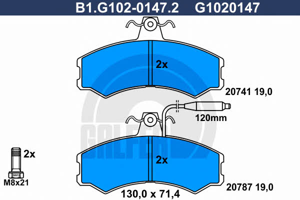 Galfer B1.G102-0147.2 Brake Pad Set, disc brake B1G10201472: Buy near me in Poland at 2407.PL - Good price!