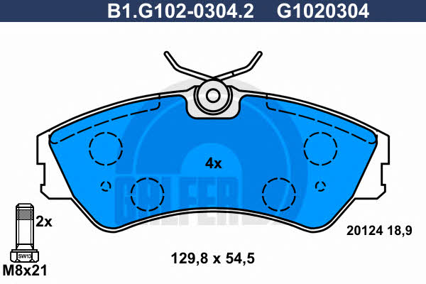 Galfer B1.G102-0304.2 Brake Pad Set, disc brake B1G10203042: Buy near me in Poland at 2407.PL - Good price!