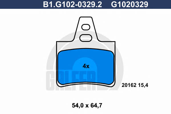 Galfer B1.G102-0329.2 Brake Pad Set, disc brake B1G10203292: Buy near me in Poland at 2407.PL - Good price!
