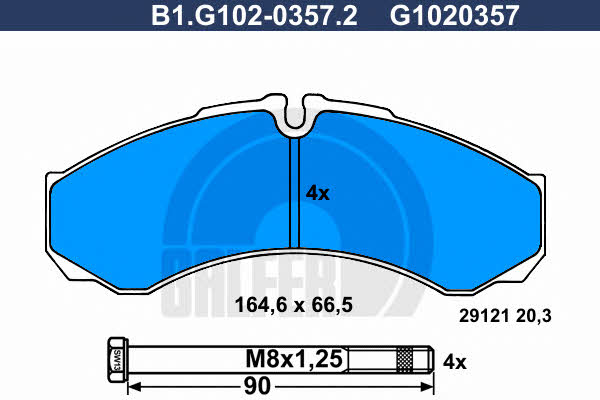 Galfer B1.G102-0357.2 Brake Pad Set, disc brake B1G10203572: Buy near me in Poland at 2407.PL - Good price!