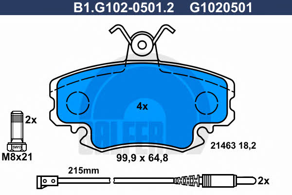 Galfer B1.G102-0501.2 Brake Pad Set, disc brake B1G10205012: Buy near me in Poland at 2407.PL - Good price!