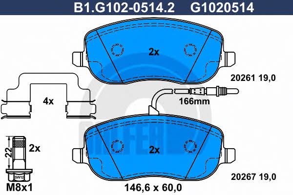 Galfer B1.G102-0514.2 Klocki hamulcowe, zestaw B1G10205142: Dobra cena w Polsce na 2407.PL - Kup Teraz!