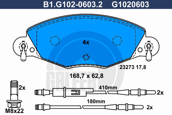 Galfer B1.G102-0603.2 Klocki hamulcowe, zestaw B1G10206032: Dobra cena w Polsce na 2407.PL - Kup Teraz!