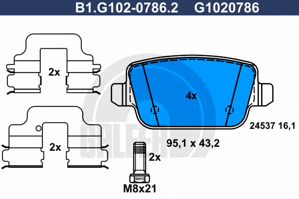 Galfer B1.G102-0786.2 Klocki hamulcowe, zestaw B1G10207862: Dobra cena w Polsce na 2407.PL - Kup Teraz!