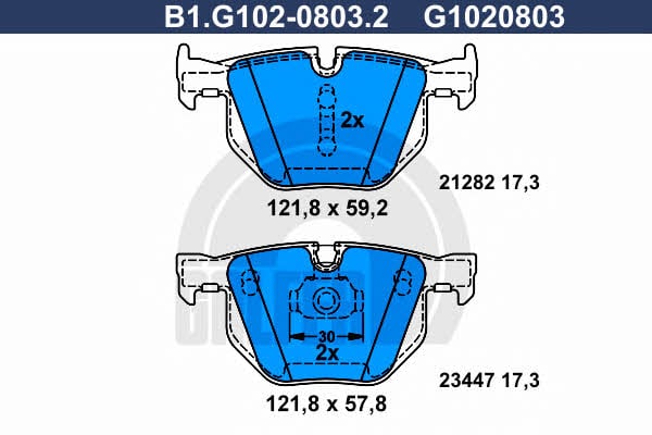 Galfer B1.G102-0803.2 Brake Pad Set, disc brake B1G10208032: Buy near me in Poland at 2407.PL - Good price!