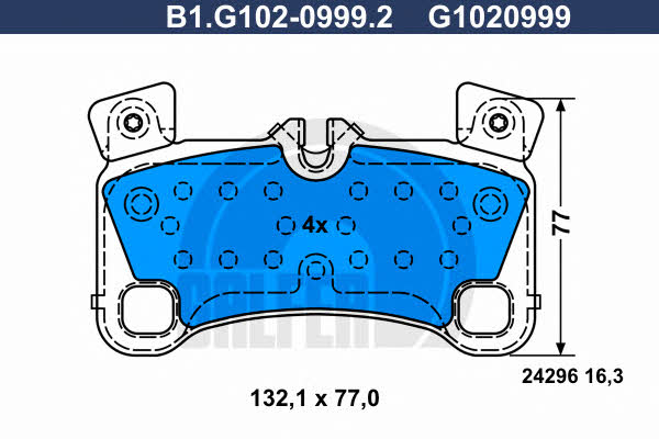 Galfer B1.G102-0999.2 Тормозные колодки дисковые, комплект B1G10209992: Отличная цена - Купить в Польше на 2407.PL!