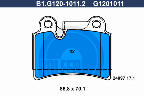 Galfer B1.G120-1011.2 Brake Pad Set, disc brake B1G12010112: Buy near me in Poland at 2407.PL - Good price!