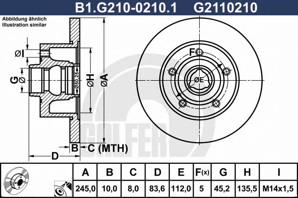Galfer B1.G210-0210.1 Tarcza hamulcowa tylna, niewentylowana B1G21002101: Dobra cena w Polsce na 2407.PL - Kup Teraz!