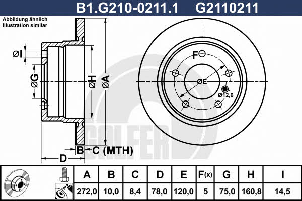 Galfer B1.G210-0211.1 Tarcza hamulcowa tylna, niewentylowana B1G21002111: Dobra cena w Polsce na 2407.PL - Kup Teraz!