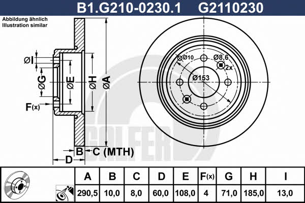 Galfer B1.G210-0230.1 Тормозной диск задний невентилируемый B1G21002301: Отличная цена - Купить в Польше на 2407.PL!