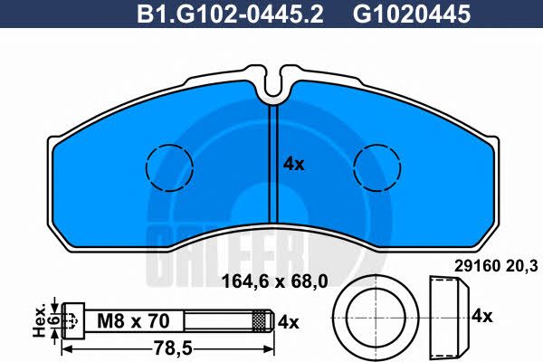 Galfer B1.G102-0445.2 Brake Pad Set, disc brake B1G10204452: Buy near me in Poland at 2407.PL - Good price!