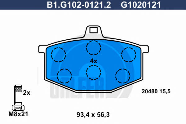 Galfer B1.G102-0121.2 Klocki hamulcowe, zestaw B1G10201212: Dobra cena w Polsce na 2407.PL - Kup Teraz!
