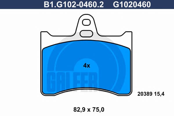 Galfer B1.G102-0460.2 Brake Pad Set, disc brake B1G10204602: Buy near me in Poland at 2407.PL - Good price!