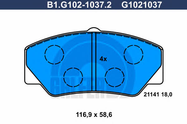 Galfer B1.G102-1037.2 Klocki hamulcowe, zestaw B1G10210372: Dobra cena w Polsce na 2407.PL - Kup Teraz!