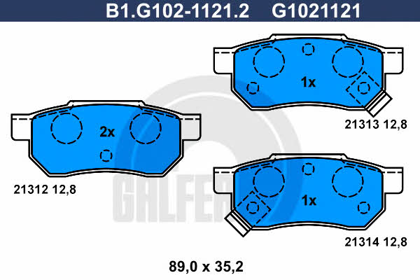 Galfer B1.G102-1121.2 Klocki hamulcowe, zestaw B1G10211212: Dobra cena w Polsce na 2407.PL - Kup Teraz!