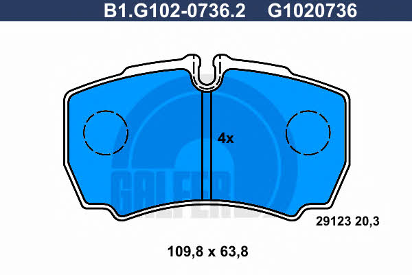Galfer B1.G102-0736.2 Brake Pad Set, disc brake B1G10207362: Buy near me in Poland at 2407.PL - Good price!