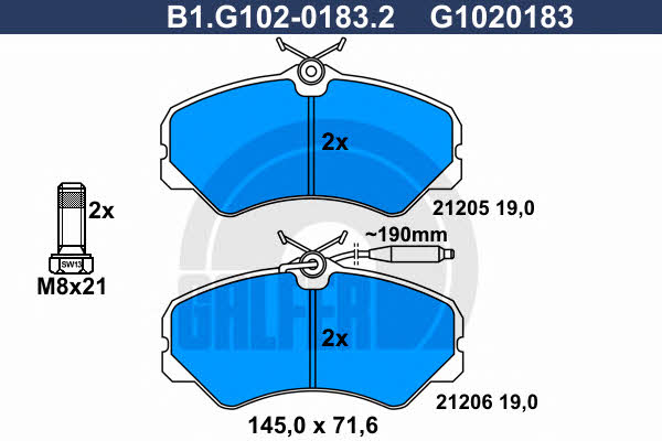 Galfer B1.G102-0183.2 Klocki hamulcowe, zestaw B1G10201832: Dobra cena w Polsce na 2407.PL - Kup Teraz!