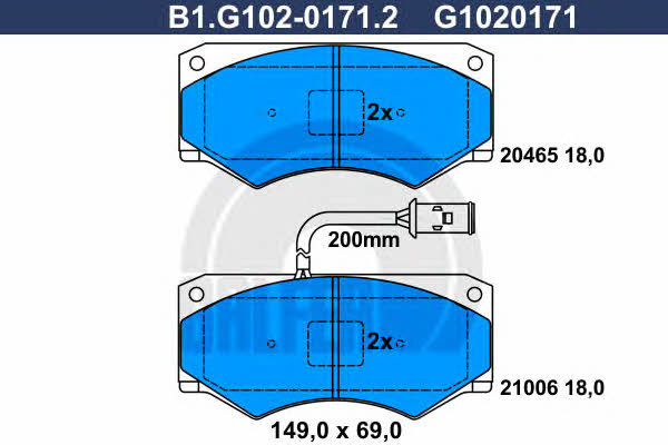 Galfer B1.G102-0171.2 Klocki hamulcowe, zestaw B1G10201712: Dobra cena w Polsce na 2407.PL - Kup Teraz!