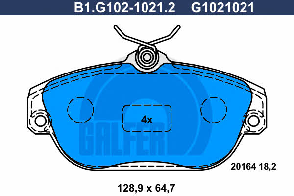 Galfer B1.G102-1021.2 Klocki hamulcowe, zestaw B1G10210212: Dobra cena w Polsce na 2407.PL - Kup Teraz!