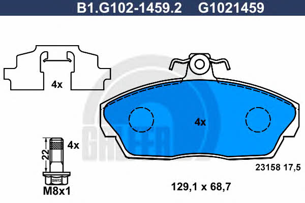 Galfer B1.G102-1459.2 Klocki hamulcowe, zestaw B1G10214592: Dobra cena w Polsce na 2407.PL - Kup Teraz!