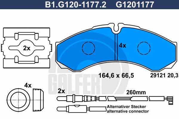 Galfer B1.G120-1177.2 Klocki hamulcowe, zestaw B1G12011772: Atrakcyjna cena w Polsce na 2407.PL - Zamów teraz!