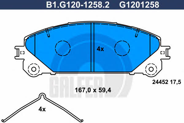 Galfer B1.G120-1258.2 Klocki hamulcowe, zestaw B1G12012582: Dobra cena w Polsce na 2407.PL - Kup Teraz!