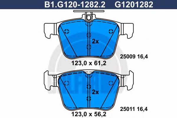 Galfer B1.G120-1282.2 Brake Pad Set, disc brake B1G12012822: Buy near me in Poland at 2407.PL - Good price!