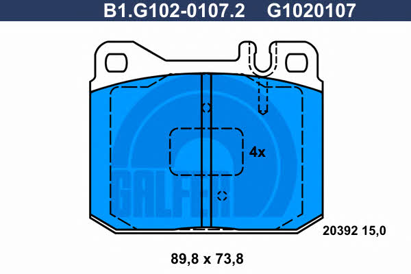 Galfer B1.G102-0107.2 Klocki hamulcowe, zestaw B1G10201072: Dobra cena w Polsce na 2407.PL - Kup Teraz!