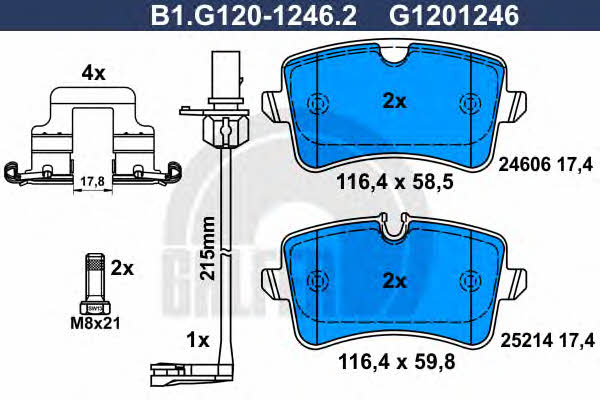 Galfer B1.G120-1246.2 Brake Pad Set, disc brake B1G12012462: Buy near me in Poland at 2407.PL - Good price!