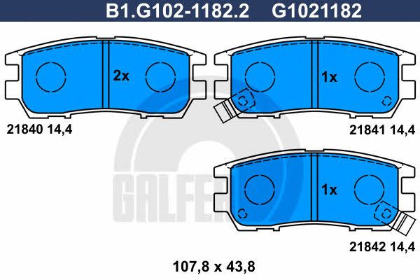 Galfer B1.G102-1182.2 Klocki hamulcowe, zestaw B1G10211822: Dobra cena w Polsce na 2407.PL - Kup Teraz!