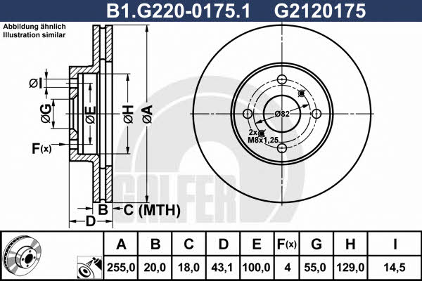 Galfer B1.G220-0175.1 Wentylowana przednia tarcza hamulcowa B1G22001751: Dobra cena w Polsce na 2407.PL - Kup Teraz!