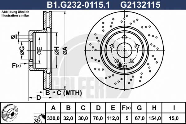 Galfer B1.G232-0115.1 Wentylowana przednia tarcza hamulcowa B1G23201151: Dobra cena w Polsce na 2407.PL - Kup Teraz!