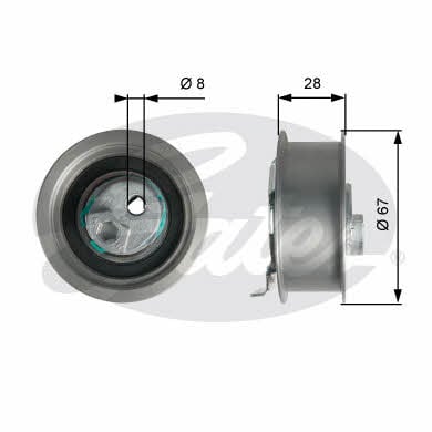Gates T43237 Tensioner pulley, timing belt T43237: Buy near me in Poland at 2407.PL - Good price!