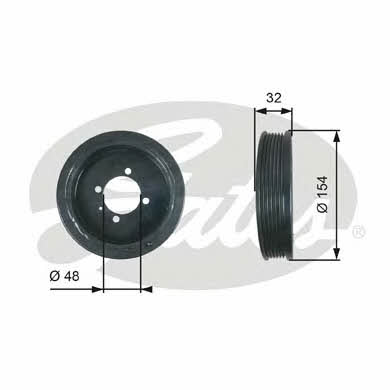 Gates TVD1130 Pulley crankshaft TVD1130: Buy near me at 2407.PL in Poland at an Affordable price!