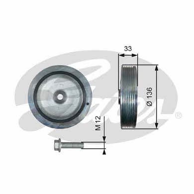 Gates TVD1008A Pulley crankshaft TVD1008A: Buy near me in Poland at 2407.PL - Good price!