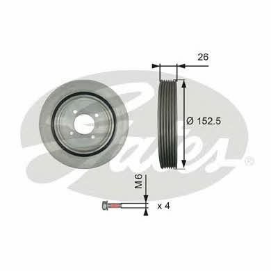 Gates TVD1011A Pulley crankshaft TVD1011A: Buy near me in Poland at 2407.PL - Good price!