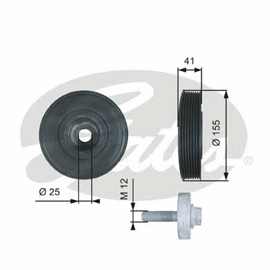 Gates TVD1017A Pulley crankshaft TVD1017A: Buy near me at 2407.PL in Poland at an Affordable price!
