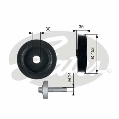 Gates TVD1127A Kolo pasowe, wal korbowy TVD1127A: Dobra cena w Polsce na 2407.PL - Kup Teraz!