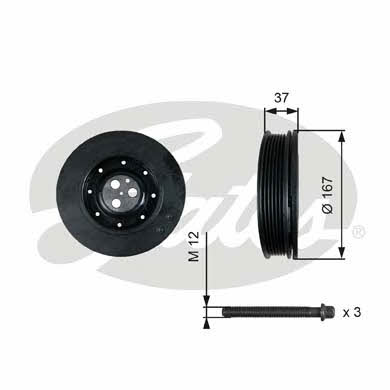 Gates TVD1060A Pulley crankshaft TVD1060A: Buy near me in Poland at 2407.PL - Good price!