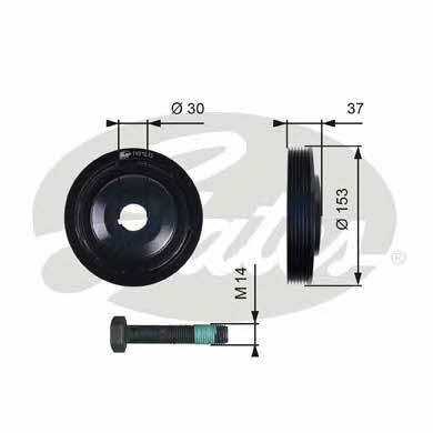 Gates TVD1035A Pulley crankshaft TVD1035A: Buy near me in Poland at 2407.PL - Good price!