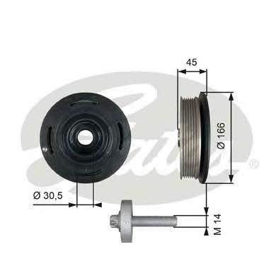 Gates TVD1041A Pulley crankshaft TVD1041A: Buy near me in Poland at 2407.PL - Good price!
