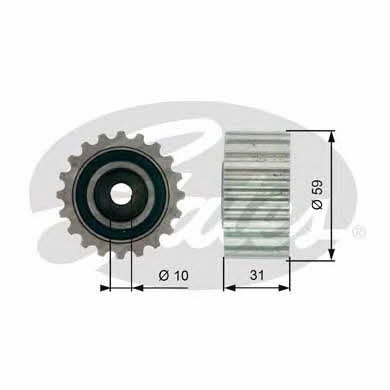 Gates T41236 Tensioner pulley, timing belt T41236: Buy near me in Poland at 2407.PL - Good price!