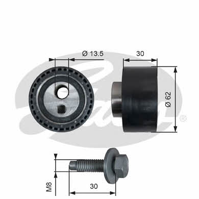 Gates T41282 Tensioner pulley, timing belt T41282: Buy near me in Poland at 2407.PL - Good price!
