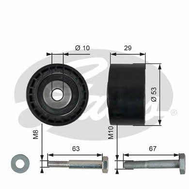 Gates Tensioner pulley, timing belt – price 43 PLN