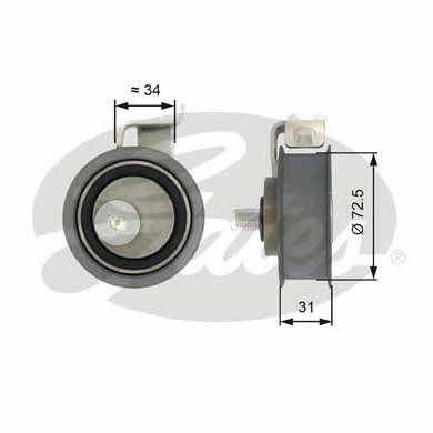 Gates T43017 Tensioner pulley, timing belt T43017: Buy near me in Poland at 2407.PL - Good price!