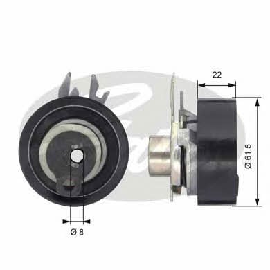 Gates T43046 Tensioner pulley, timing belt T43046: Buy near me in Poland at 2407.PL - Good price!