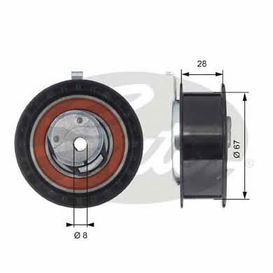 Gates T43052 Tensioner pulley, timing belt T43052: Buy near me in Poland at 2407.PL - Good price!
