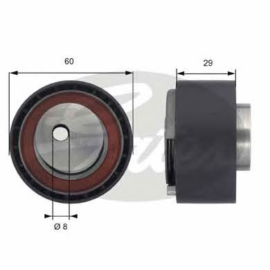 Gates T43055 Tensioner pulley, timing belt T43055: Buy near me in Poland at 2407.PL - Good price!