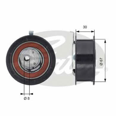 Gates T43069 Tensioner pulley, timing belt T43069: Buy near me in Poland at 2407.PL - Good price!